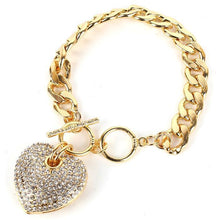 Icy Palace Heart Pendant Chain Bracelet - Icy Palace